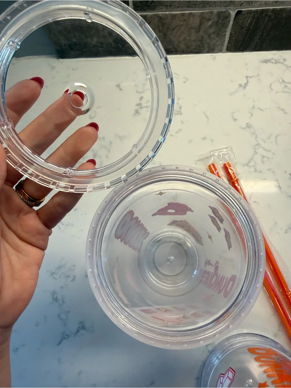 NEW Limited Edition Dunkin “DunKings” and “DunQueens” 24 oz Acrylic Tumbler Cups